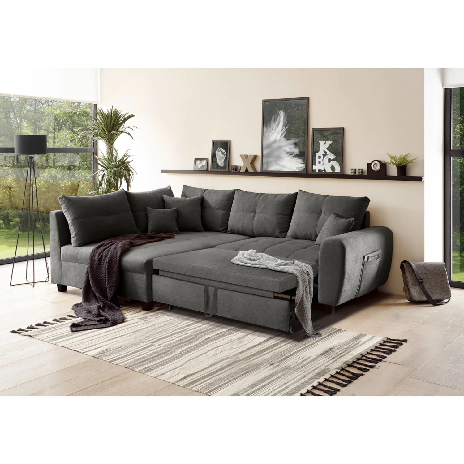 Ecksofa - stone - Liegefunktion - Recamiere links 3 Ecksofa - stone - Liegefunktion - Recamiere links – Bild 3