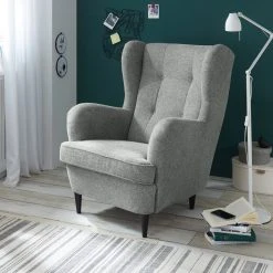 Ohrensessel - grau - 78 cm breit -Wohnzimmer Verkäufe 1227007500 03 1600Wx1600H