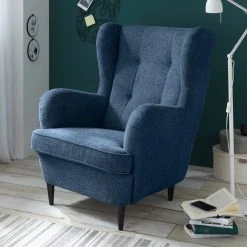 Ohrensessel - dunkelblau - 78 cm breit -Wohnzimmer Verkäufe 1227007502 03 1600Wx1600H
