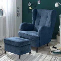 Ohrensessel - dunkelblau - 78 cm breit -Wohnzimmer Verkäufe 1227007502 04 1600Wx1600H