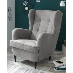 Ohrensessel - silber - 78 cm breit -Wohnzimmer Verkäufe 1227007503 03 1600Wx1600H