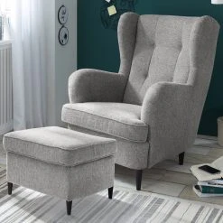 Hocker - silber - Webstoff -Wohnzimmer Verkäufe 1227007603 03 1600Wx1600H