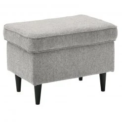 Hocker - silber - Webstoff