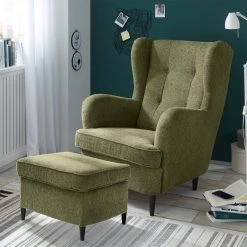 Hocker - olive - Webstoff -Wohnzimmer Verkäufe 1227007607 03 1600Wx1600H