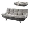 Schlafsofa - anthrazit-silber - 2-fach verstellbar