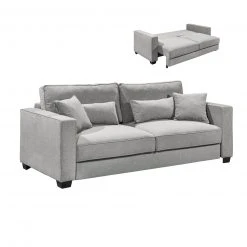 Schlafsofa - grau - mit Funktion