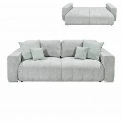 Wohnzimmer Verkäufe 53 2-Sitzer - light grey - Federkern - mit Funktion