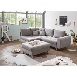 Eckgarnitur - light grey - Recamiere links - mit Hocker -Wohnzimmer Verkäufe 1227008900 05 1600Wx1600H