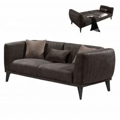 Schlafsofa - espresso - 2-fach verstellbar