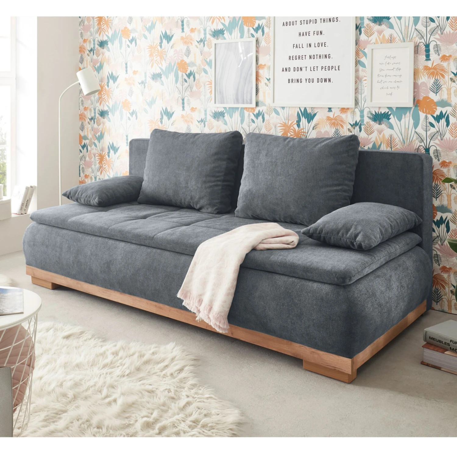 Schlafsofa - anthrazit - mit Funktion 6 Schlafsofa - anthrazit - mit Funktion – Bild 6