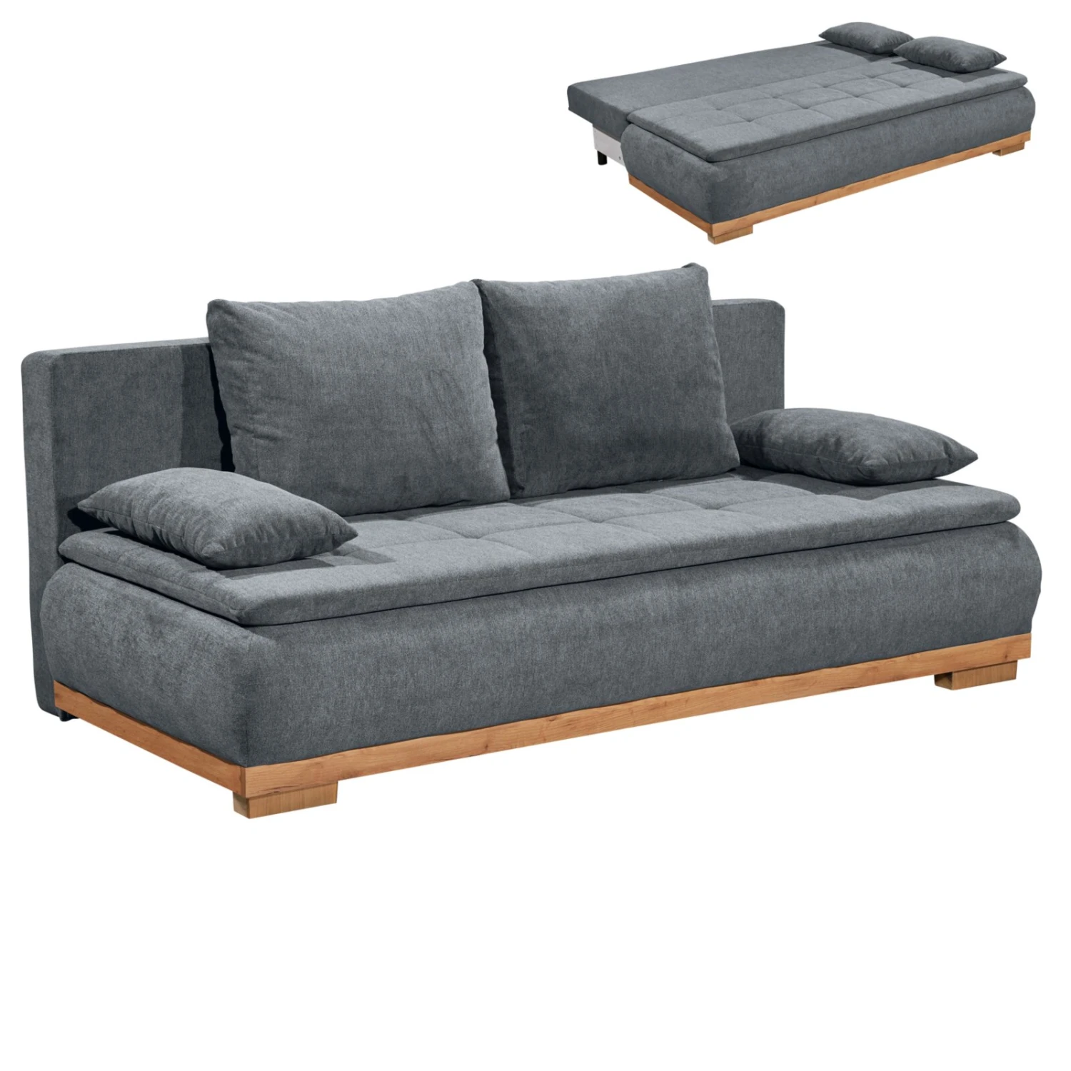 Schlafsofa - anthrazit - mit Funktion 1 Schlafsofa - anthrazit - mit Funktion