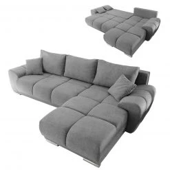 Ecksofa - dark grey - mit Liegefunktion