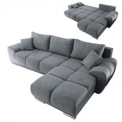 Ecksofa - anthrazit - mit Liegefunktion