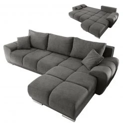 Ecksofa - stone - mit Liegefunktion