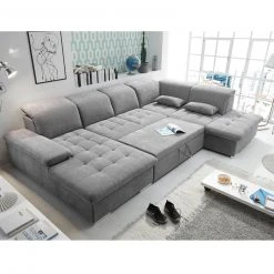 Wohnlandschaft - dunkelgrau - Liegefunktion - Recamiere links -Wohnzimmer Verkäufe 1227010500 05 1600Wx1600H