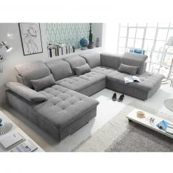 Wohnlandschaft - dunkelgrau - Liegefunktion - Recamiere links -Wohnzimmer Verkäufe 1227010500 06 1600Wx1600H