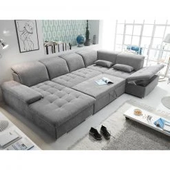 Wohnlandschaft - dunkelgrau - Liegefunktion - Recamiere links -Wohnzimmer Verkäufe 1227010500 07 1600Wx1600H