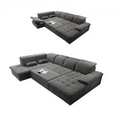 Wohnlandschaft - stone - Liegefunktion - Recamiere links