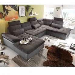 Wohnlandschaft - anthrazit - Liegefunktion - Recamiere links -Wohnzimmer Verkäufe 1227010701 03 1600Wx1600H