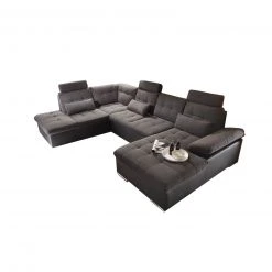 Wohnlandschaft - dunkelgrau - Liegefunktion - Recamiere links -Wohnzimmer Verkäufe 1227010704 09 1600Wx1600H