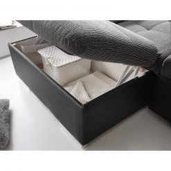 Wohnlandschaft - schwarz-anthrazit - Liegefunktion - Recamiere links -Wohnzimmer Verkäufe 1227010705 04 1600Wx1600H