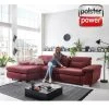 polsterpower Ecksofa - rot - Recamiere links - mit Sitztiefenverstellung