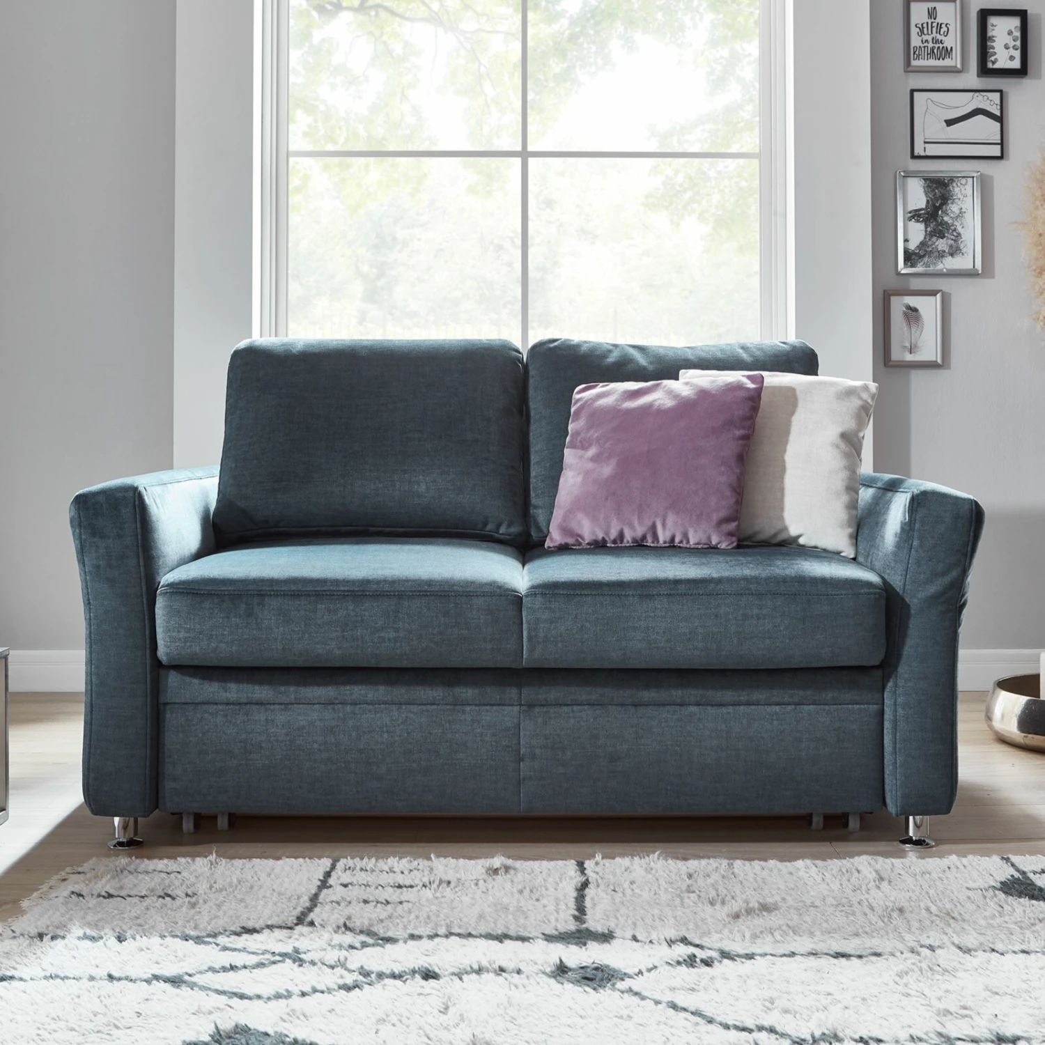 polsterpower Schlafsofa - marine - Federkern - mit Liegefunktion 3 polsterpower Schlafsofa - marine - Federkern - mit Liegefunktion – Bild 3