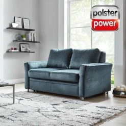 polsterpower Schlafsofa - marine - Federkern - mit Liegefunktion