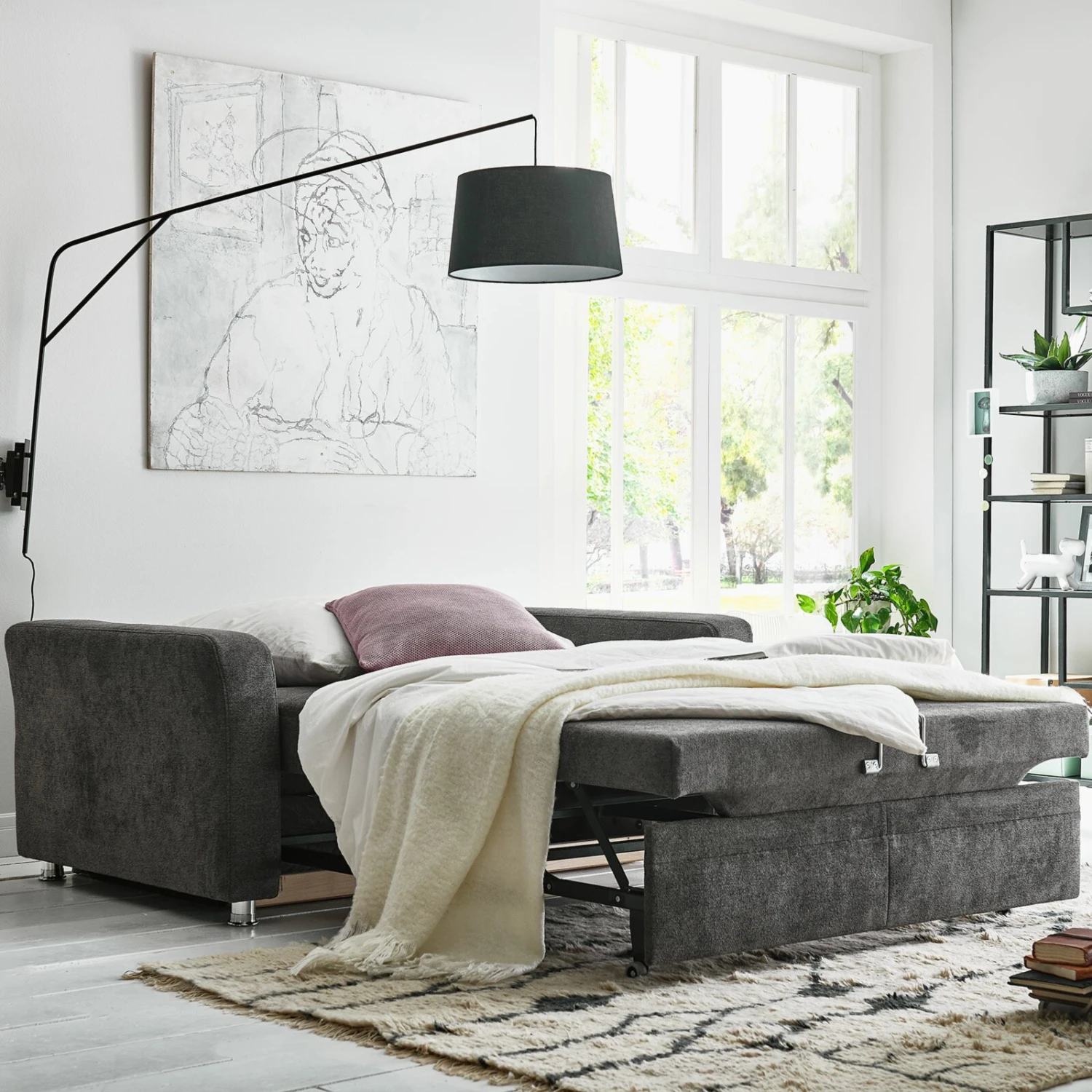 polsterpower Schlafsofa - schwarz - Federkern - mit Liegefunktion 5 polsterpower Schlafsofa - schwarz - Federkern - mit Liegefunktion – Bild 5