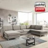polsterpower Wohnlandschaft - granit - Basismodell - Canapé links