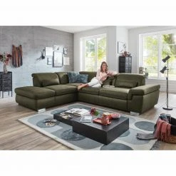 polsterpower Ecksofa - moosgrün - Sitztiefenverstellung -Wohnzimmer Verkäufe 1231006777 03 1600Wx1600H