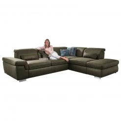 polsterpower Ecksofa - moosgrün - Sitztiefenverstellung -Wohnzimmer Verkäufe 1231006777 09 1600Wx1600H