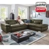 polsterpower Ecksofa - moosgrün - Sitztiefenverstellung