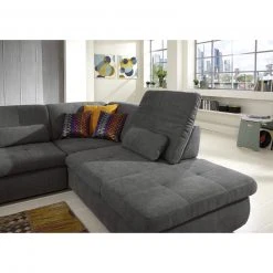 Wohnlandschaft - anthrazit - Kopfpolsterverstellung - Canapé links -Wohnzimmer Verkäufe 1231010177 03 1600Wx1600H