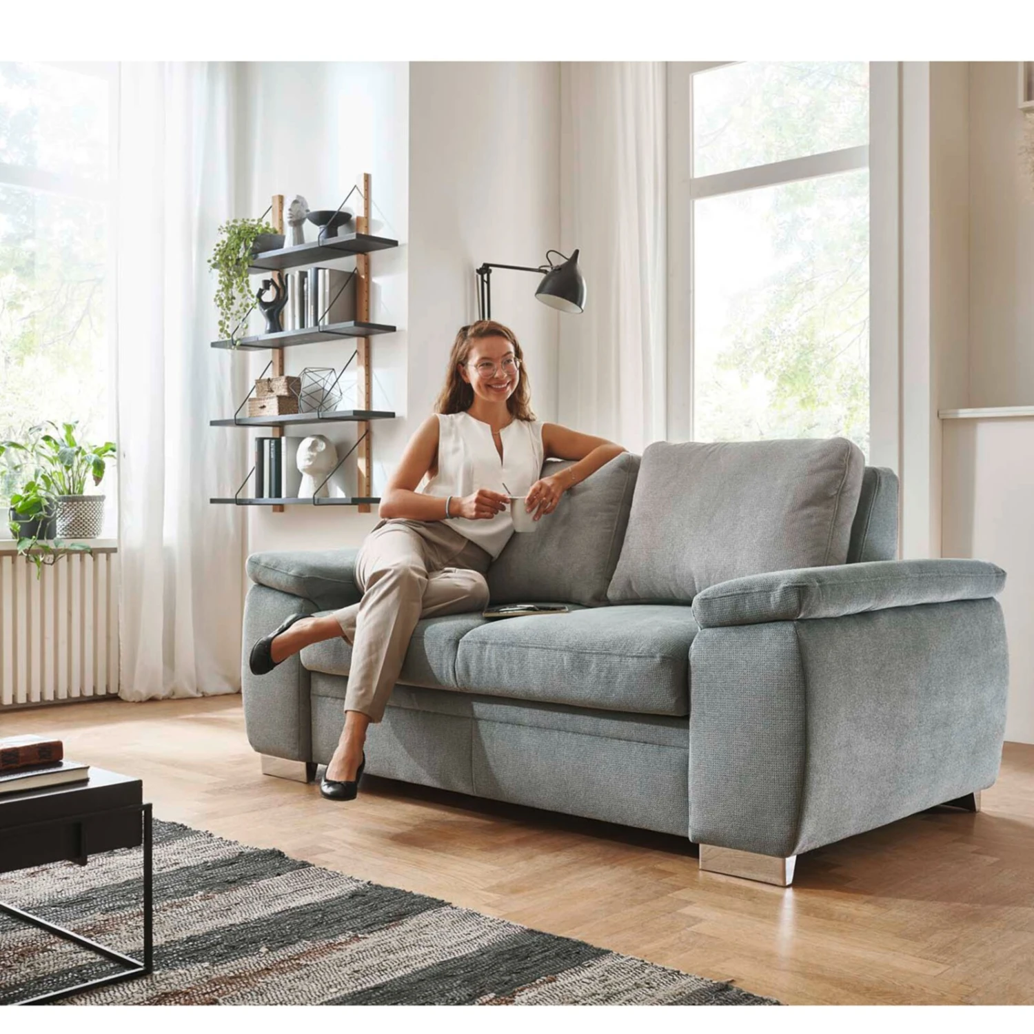 Funktionssofa - Belle silver - Liegefunktion 4 Funktionssofa - Belle silver - Liegefunktion – Bild 4