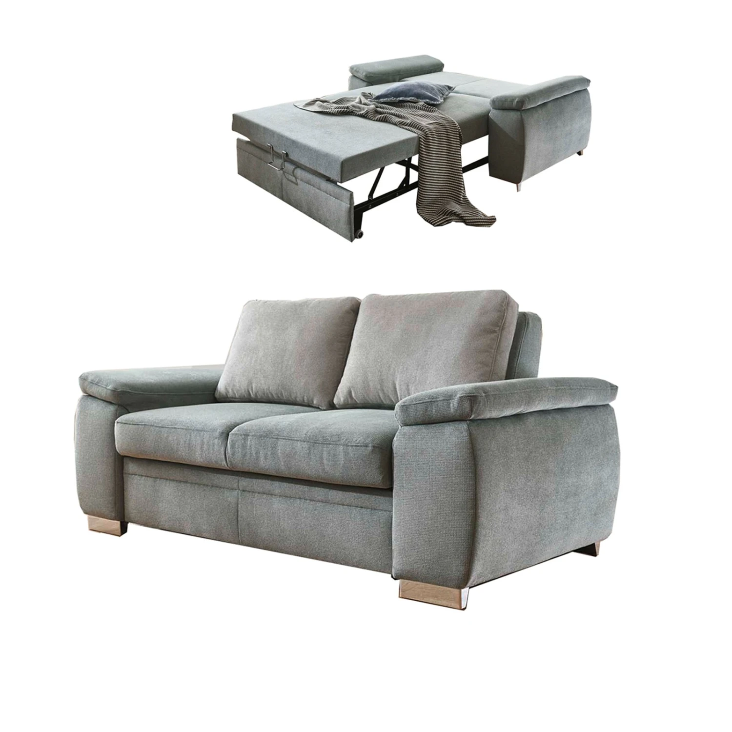 Funktionssofa - Belle silver - Liegefunktion 1 Funktionssofa - Belle silver - Liegefunktion