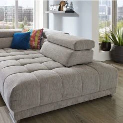 polsterpower Ecksofa - silber - mit Funktionen - Recamiere rechts -Wohnzimmer Verkäufe 1231013100 06 1600Wx1600H
