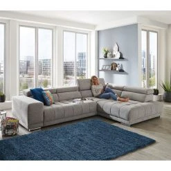 polsterpower Ecksofa - silber - mit Funktionen - Recamiere rechts -Wohnzimmer Verkäufe 1231013100 08 1600Wx1600H