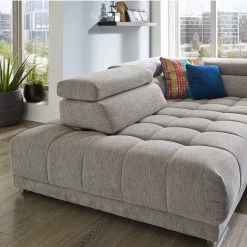 polsterpower Ecksofa - silber - mit Funktionen - Recamiere links -Wohnzimmer Verkäufe 1231013101 06 1600Wx1600H