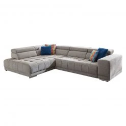 polsterpower Ecksofa - silber - mit Funktionen - Recamiere links -Wohnzimmer Verkäufe 1231013101 09 1600Wx1600H