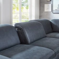 polsterpower Ecksofa - marine - Basismodell - Anstellhocker rechts -Wohnzimmer Verkäufe 1231023178 05 1600Wx1600H