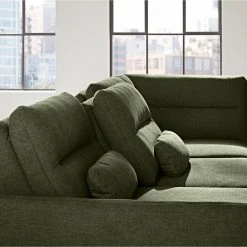Ecksofa - moos - Microchenille - Anstellhocker rechts -Wohnzimmer Verkäufe 1231023877 04 1600Wx1600H