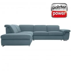 polsterpower Boxspringsofa - Belle ice - Basismodell - Ottomane links