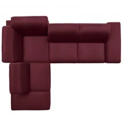 polsterpower Boxspringsofa - Saddle bordeaux - Basismodell - Ottomane links -Wohnzimmer Verkäufe 1231100777 03 1600Wx1600H