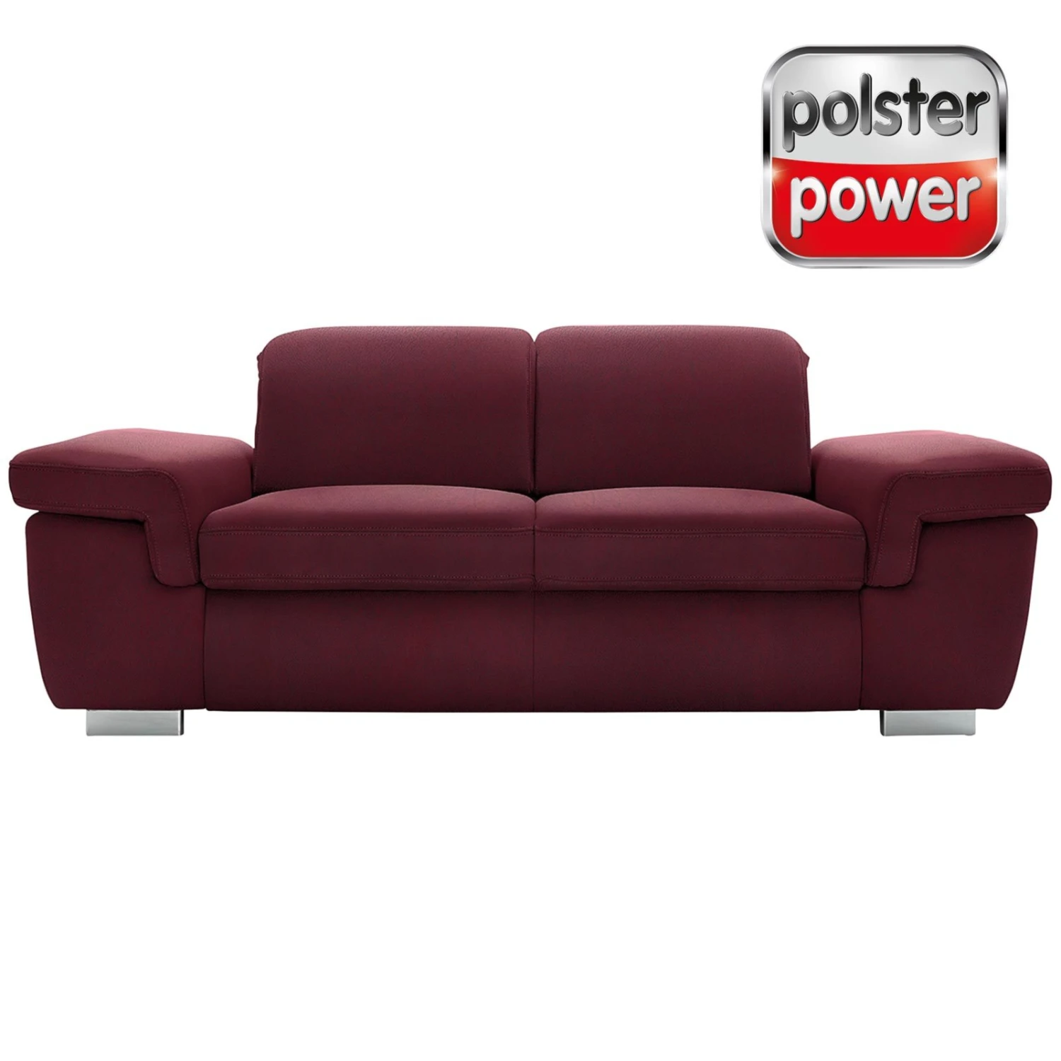 polsterpower 2,5-Sitzer Boxspringsofa - Saddle bordeaux - Basismodell 1 polsterpower 2,5-Sitzer Boxspringsofa - Saddle bordeaux - Basismodell