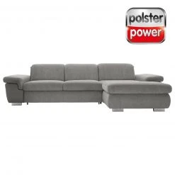polsterpower Boxspringsofa - Belle silver - Basismodell - Recamiere rechts