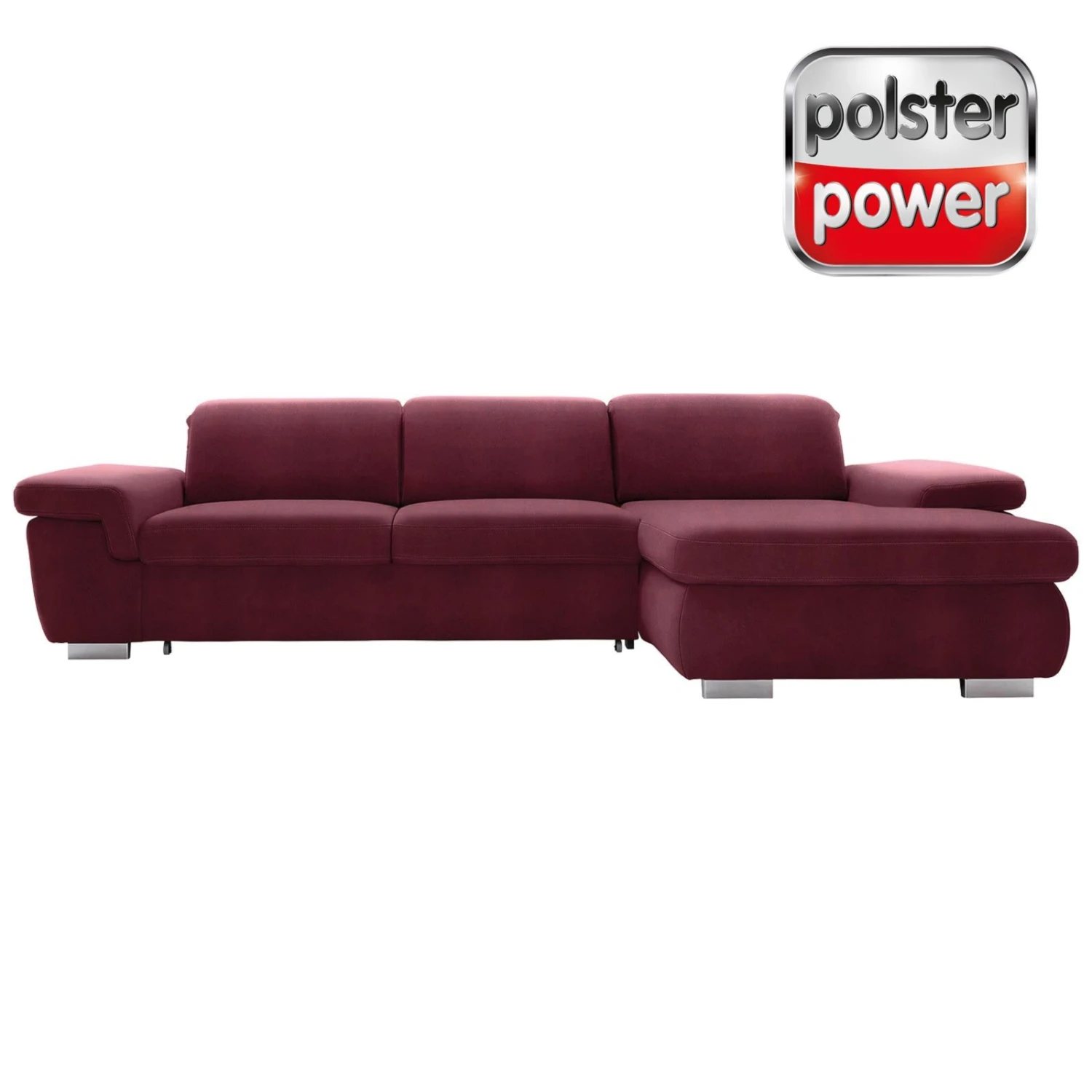 polsterpower Boxspringsofa - Saddle bordeaux - Basismodell - Recamiere rechts 1 polsterpower Boxspringsofa - Saddle bordeaux - Basismodell - Recamiere rechts