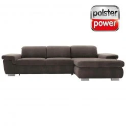 polsterpower Boxspringsofa - Saddle anthrazit - Basismodell - Recamiere rechts