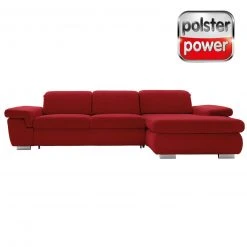 polsterpower Boxspringsofa - Miro bordeaux - Basismodell - Recamiere rechts