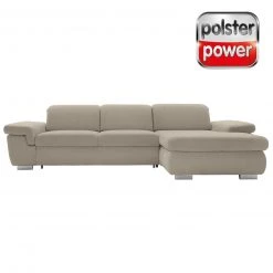 polsterpower Boxspringsofa - Miro ecru - Basismodell - Recamiere rechts